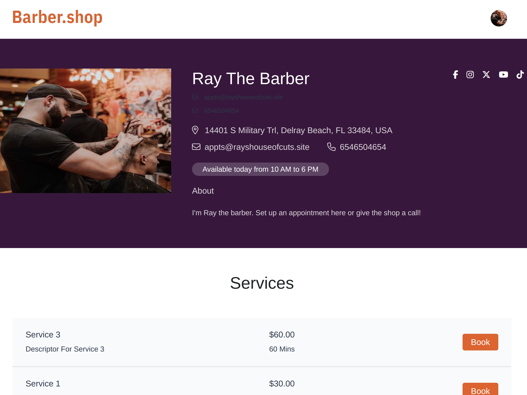 Barber Profile